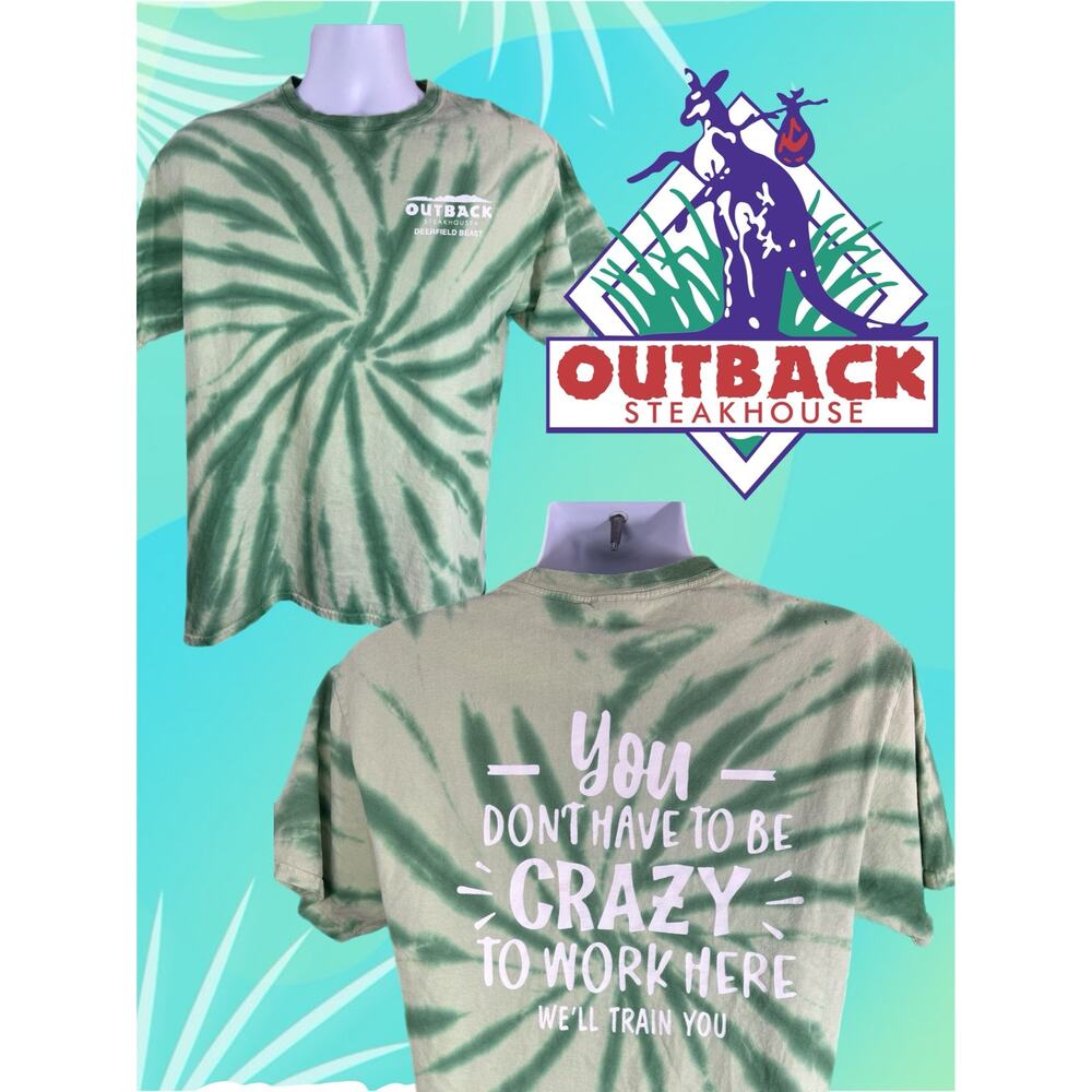 Outback Steakhouse Green Shirt Mens Size Medium